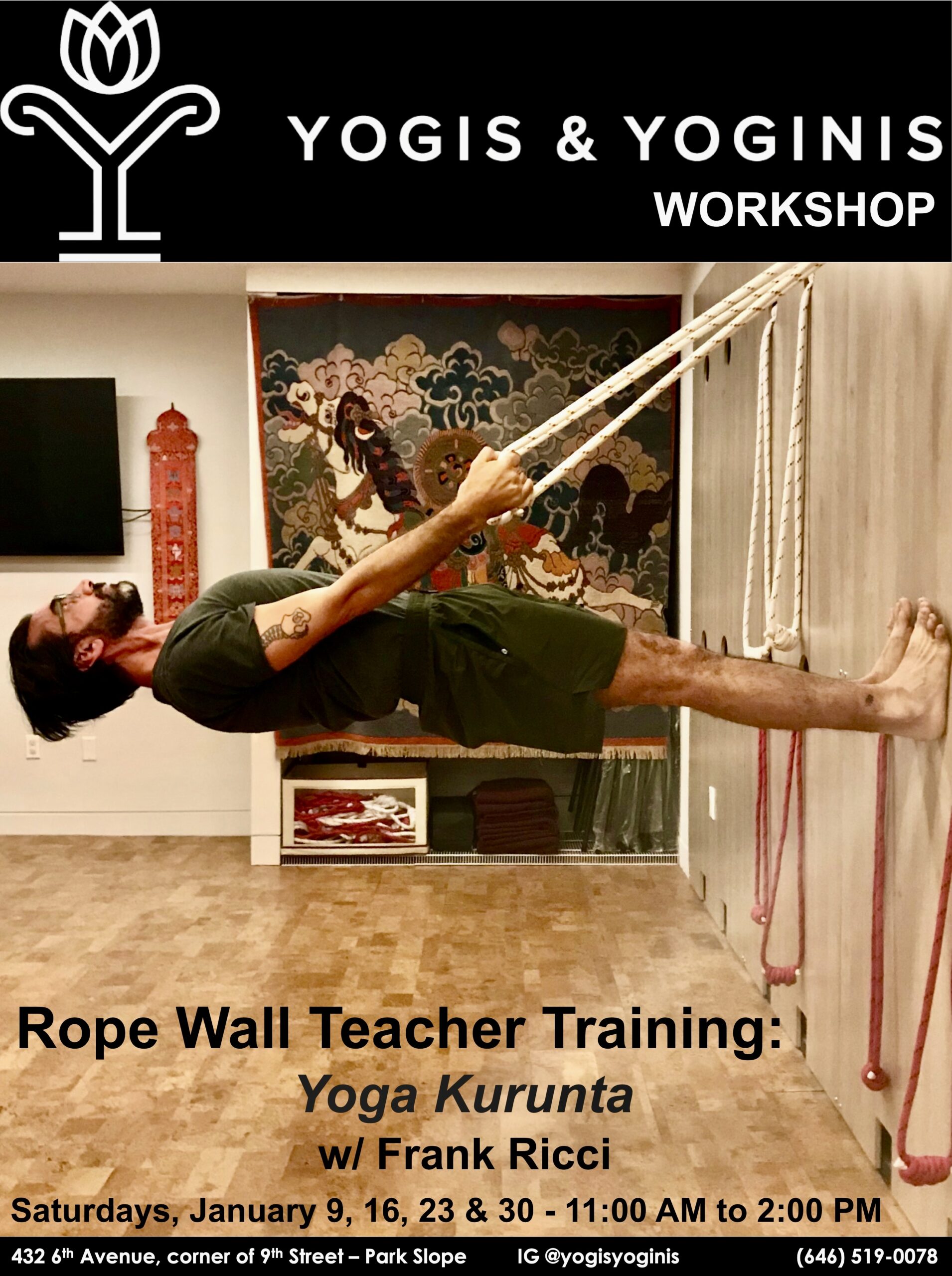 Rope Wall Teacher Training: Yoga Kurunta